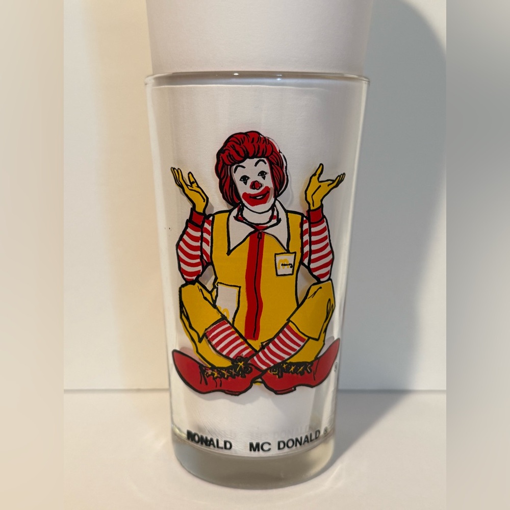 McDonald's collectible Ronald McDonald Glass